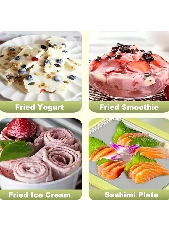 White Manual Ice Cream Machine Stainless Steel Freezer Barrel No Electricity Needed Portable Home Kitchen - Image 5